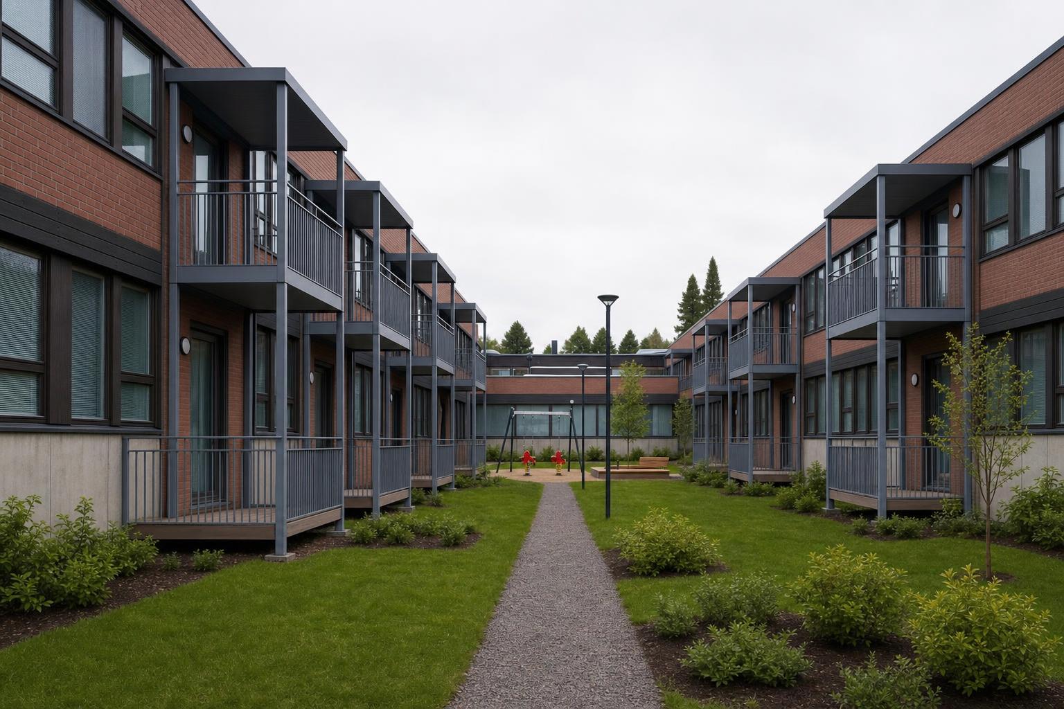 Havainnekuva Joensuun Kuvernöörin sisäpihasta